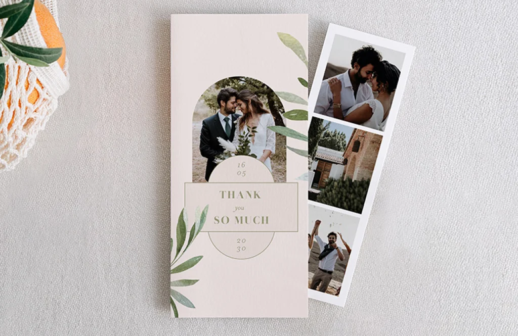 Card with photo strip