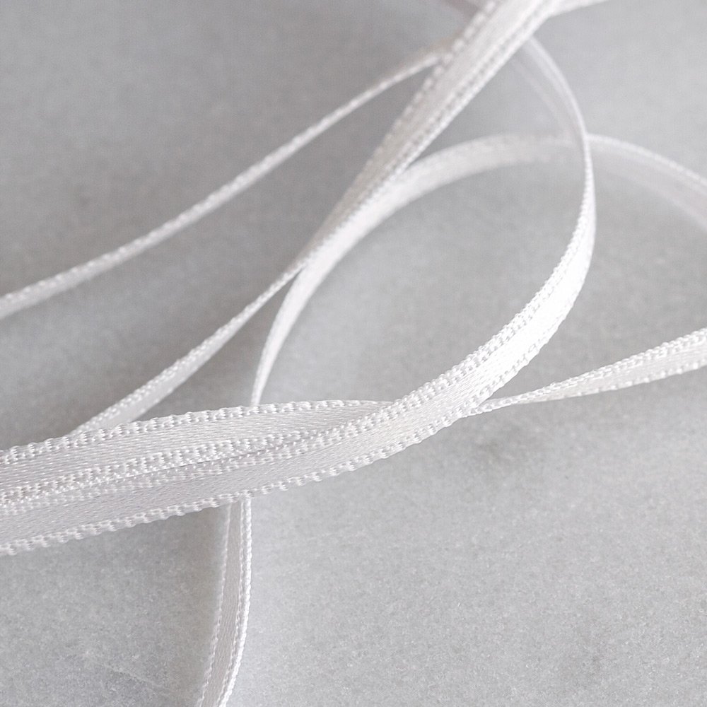 White Satin Ribbon 90 cm