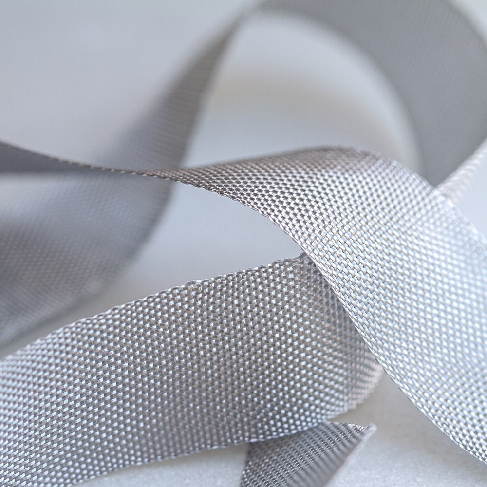 Vintage ribbon blue grey 60 cm