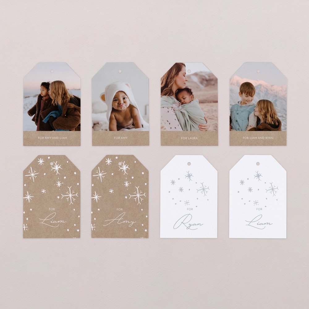 Gift tag Dancing flakes Cottonbird