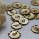 Golden wax seals 3cm