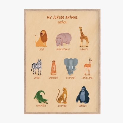 Jungle animals poster