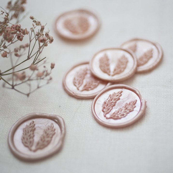 Pink wax seals 3cm