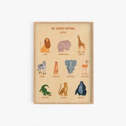Jungle animals poster